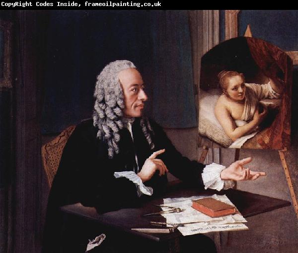 Jean-Etienne Liotard Tronchin mit seinem Rembrandt